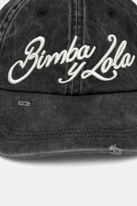 Bimba Y Lola czapka z daszkiem bawełniana damska kolor szary z aplikacją 251BAGO20.10000 - zdjęcie produktu nr 2
