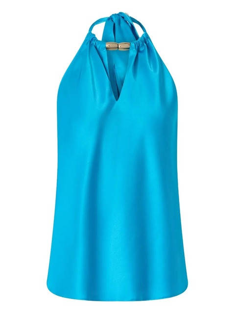 PINKO tie-neck halter blouse - Blue - zdjęcie produktu nr 1