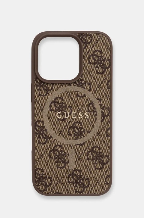 Guess etui na telefon iPhone 16 Pro kolor brązowy GUHMP16LG4GFRW - zdjęcie produktu nr 1