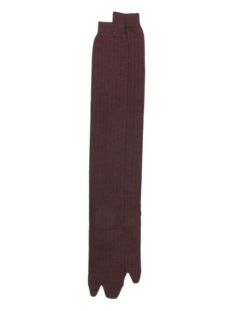 Maison Margiela Tabi bootleg ribbed socks - Red - zdjęcie produktu nr 2