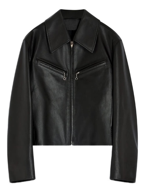LEMAIRE zip-front leather jacket - Brown - zdjęcie produktu nr 1