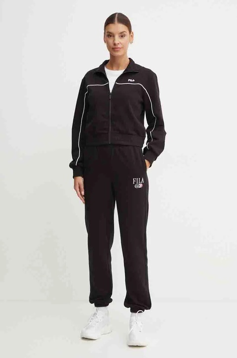 Fila bluza Lauka damska kolor czarny gładka FAW0909 - zdjęcie produktu nr 1