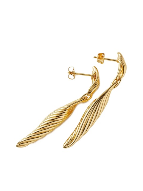 Missoma Wavy ridge drop earrings - Gold - zdjęcie produktu nr 2