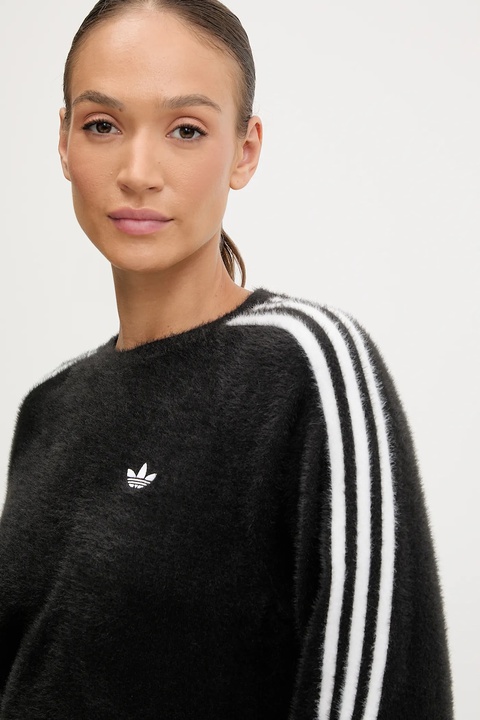 adidas Originals sweter Holiday Sweater damski kolor czarny lekki JX7813 - zdjęcie produktu nr 2