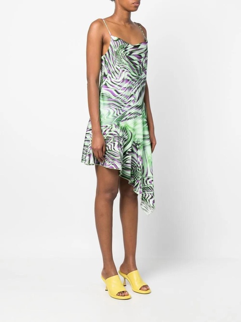 Diesel all-over graphic-print cami dress - Green - zdjęcie produktu nr 2