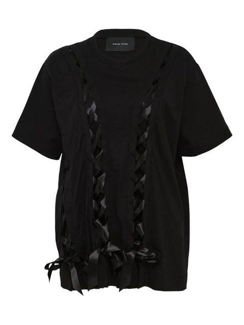 Simone Rocha Unraveling Ribbon T-shirt - Black - zdjęcie produktu nr 2