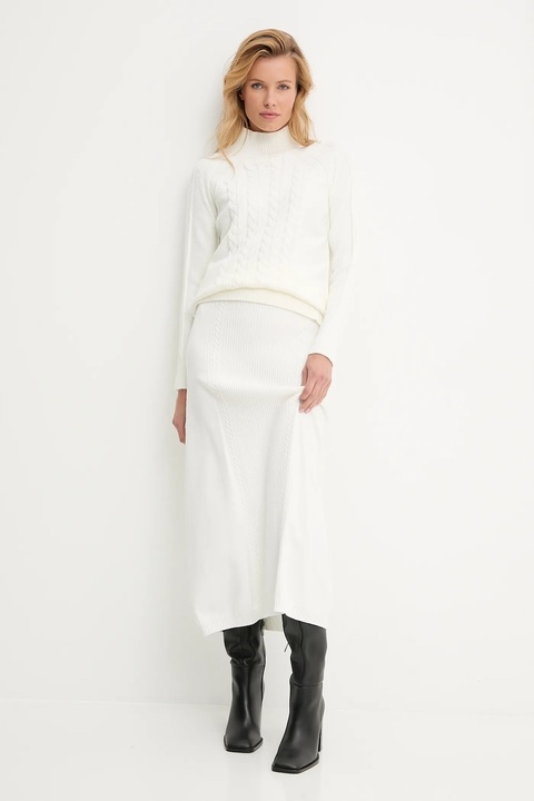 Answear.LAB sweter z kaszmirem damski kolor beżowy z półgolfem - zdjęcie produktu nr 2