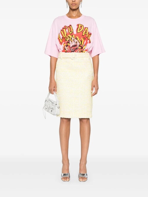 ROTATE BIRGER CHRISTENSEN bouclé midi skirt - Yellow - zdjęcie produktu nr 2
