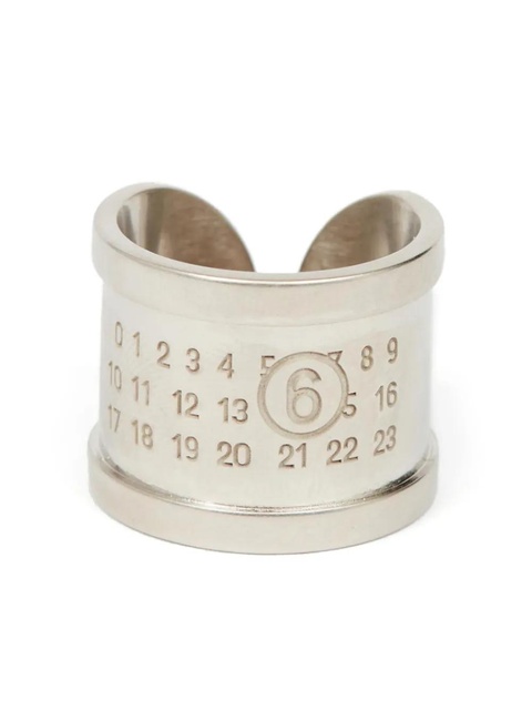 MM6 Maison Margiela numbers-motif ring - Silver - zdjęcie produktu nr 1