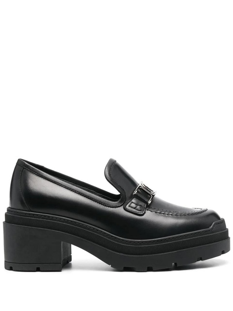 Ferragamo Vara Chain leather 40mm loafers - Black - zdjęcie produktu nr 1