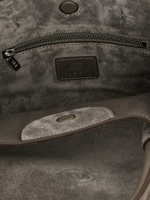 Tod's small drawstring suede tote bag - Grey - zdjęcie produktu nr 2