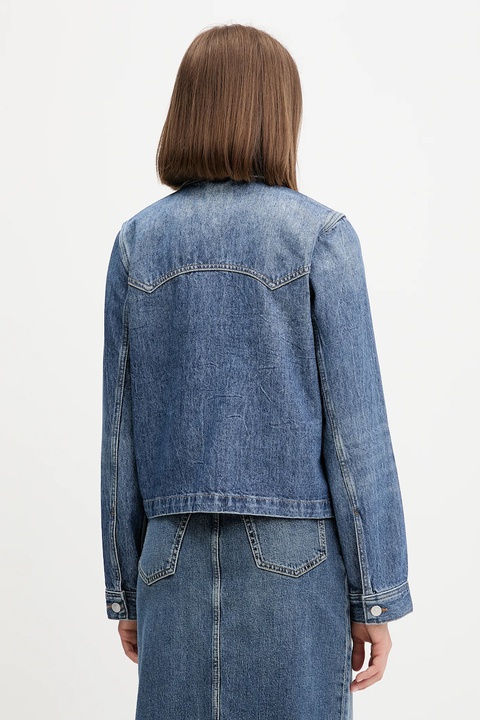 Tommy Jeans kurtka jeansowa kolor granatowy przejściowa DW0DW21553 - zdjęcie produktu nr 2