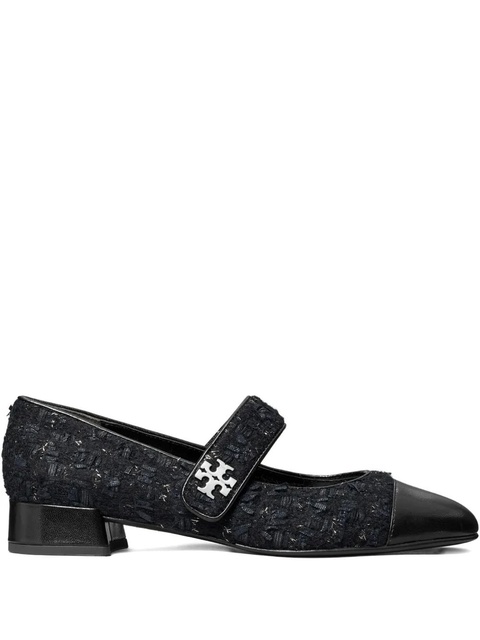 Tory Burch tweed cap-toe ballet flats - Blue - zdjęcie produktu nr 1