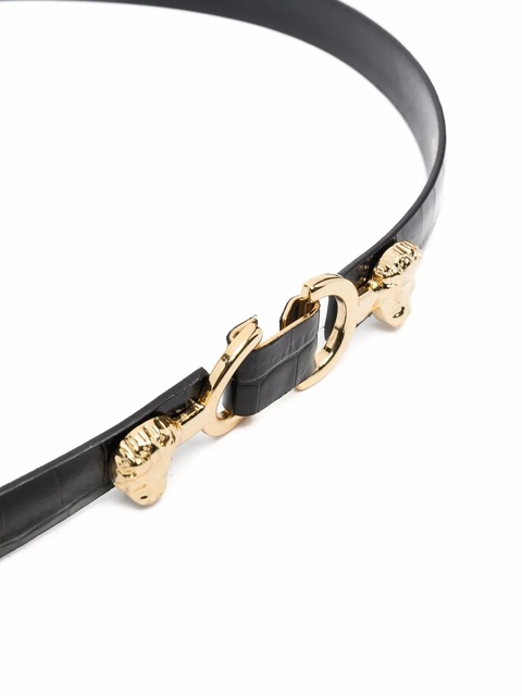 Maje lion-buckle thin leather belt - Black - zdjęcie produktu nr 1