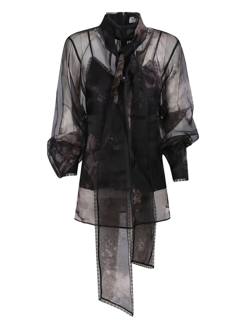 ZIMMERMANN panelled tie-neck top - Black - zdjęcie produktu nr 1