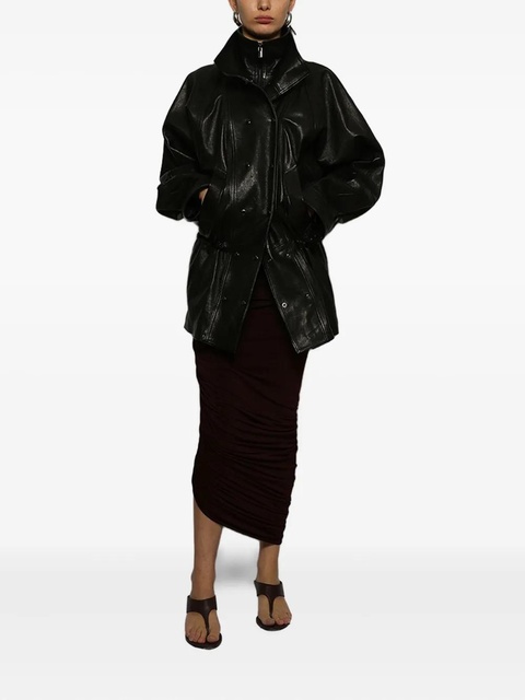 Magda Butrym double-breasted leather jacket - Black - zdjęcie produktu nr 1