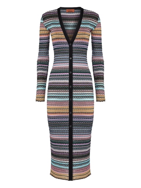 Missoni striped-pattern buttoned cardigan - Blue - zdjęcie produktu nr 1