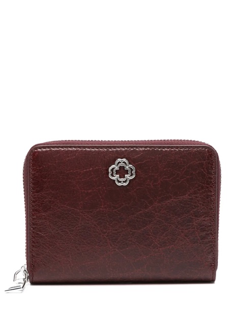 Maje crackled-leather wallet - Red - zdjęcie produktu nr 1