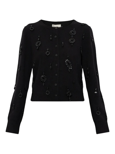 Tory Burch embellished button-fastening sweater - Black - zdjęcie produktu nr 1