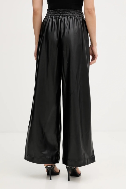 United Colors of Benetton spodnie damskie kolor czarny szerokie high waist 4M3CDF0A8 - zdjęcie produktu nr 2