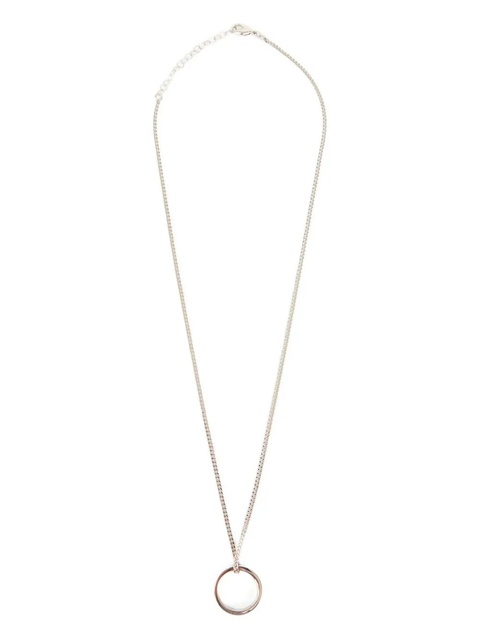 MM6 Maison Margiela logo ring pendant necklace - Silver - zdjęcie produktu nr 1