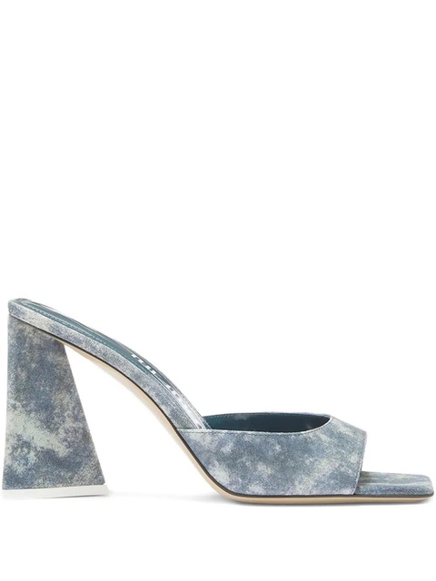 The Attico 85mm Mini Devon geometric-heel sandals - Blue - zdjęcie produktu nr 1