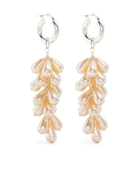 Magda Butrym pearl-drop hoop earrings - Silver - zdjęcie produktu nr 1
