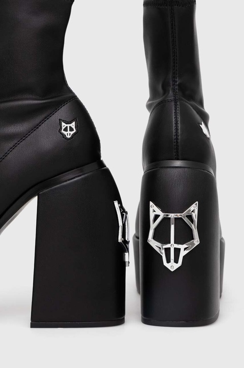 Naked Wolfe botki Sugar damskie kolor czarny na słupku - zdjęcie produktu nr 2