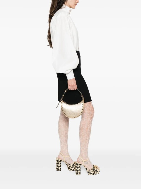 Valentino Garavani small stud-embellished crescent shoulder bag - Gold - zdjęcie produktu nr 2