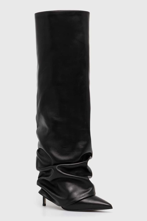 Le Silla kozaki skórzane Stivale Andy damskie kolor czarny na szpilce 2030A100R1PPGLO001 - zdjęcie produktu nr 1