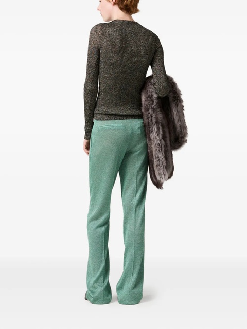 Miu Miu long-sleeves ribbed sweater - Grey - zdjęcie produktu nr 2
