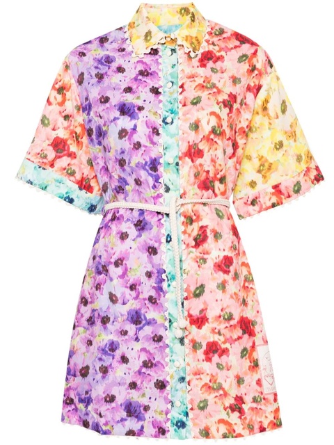 ZIMMERMANN floral-print shirt dress - Pink - zdjęcie produktu nr 1