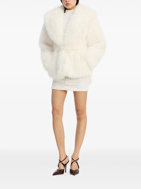 ROTATE BIRGER CHRISTENSEN faux-fur jacket - White - zdjęcie produktu nr 2