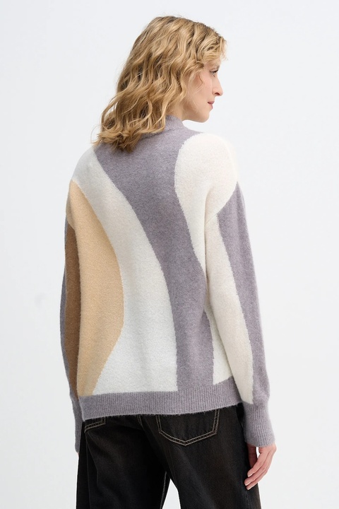 United Colors of Benetton sweter z dodatkiem wełny damski kolor szary lekki 11CZE10ER - zdjęcie produktu nr 1