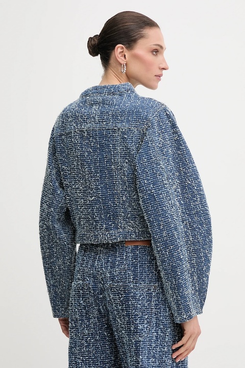 Rotate kurtka jeansowa 0 kolor niebieski przejściowa oversize 1142011603 - zdjęcie produktu nr 2