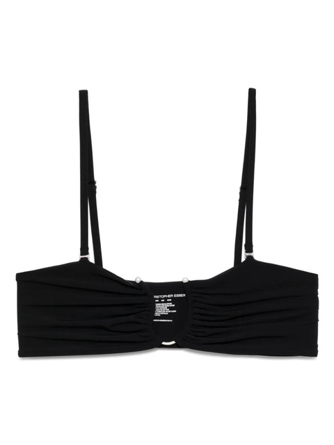 Christopher Esber ruched crescent bikini top - Black - zdjęcie produktu nr 1