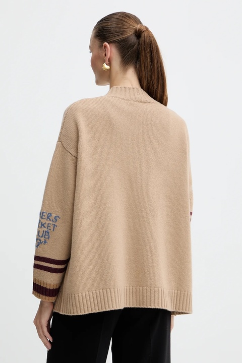 Weekend Max Mara kardigan wełniany BELGIO damski kolor beżowy ciepły 2525346082600 - zdjęcie produktu nr 2