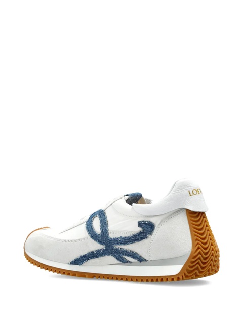 LOEWE Flow Runner 2.0 logo-detail suede sneakers - WHITE LIGHT DENIM - zdjęcie produktu nr 2