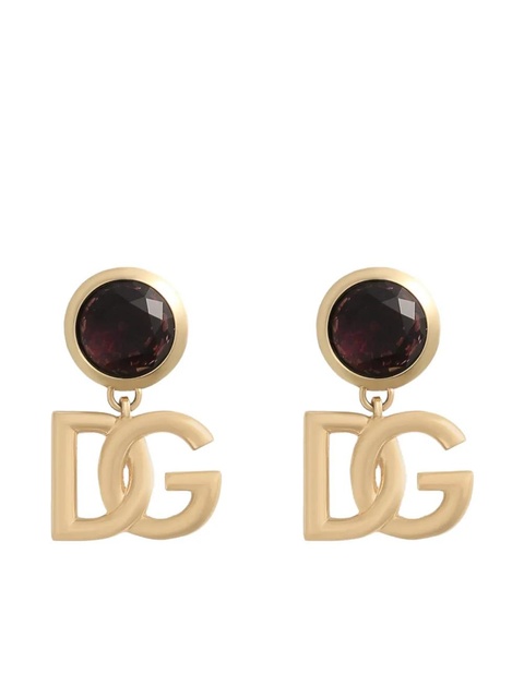 Dolce & Gabbana logo-plaque earrings - Gold - zdjęcie produktu nr 1