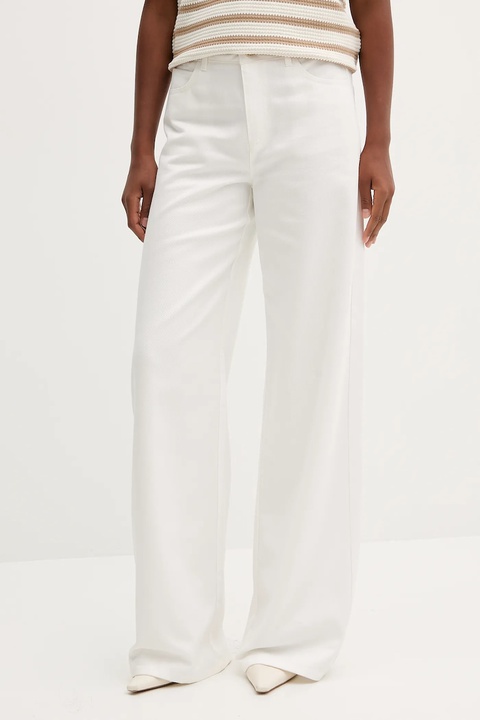 Marella spodnie Emme by Marella damskie kolor beżowy szerokie high waist 2525136071200 - zdjęcie produktu nr 1