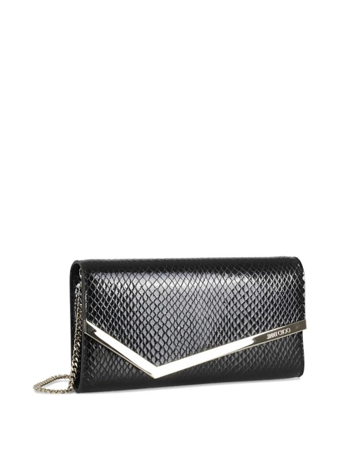 Jimmy Choo snakeskin-effect clasp bag - Black - zdjęcie produktu nr 1