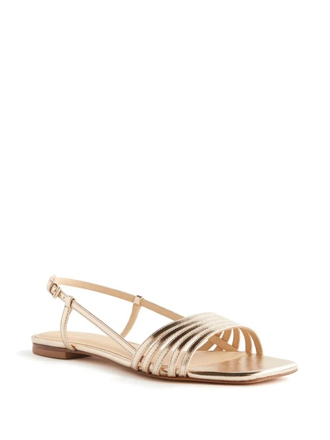 Reformation Millie Lattice flat sandals - Gold - zdjęcie produktu nr 2
