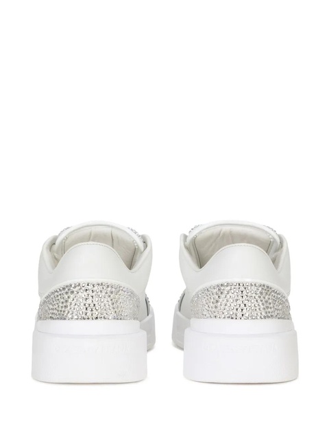 Dolce & Gabbana rhinestone-embellished leather sneakers - White - zdjęcie produktu nr 2