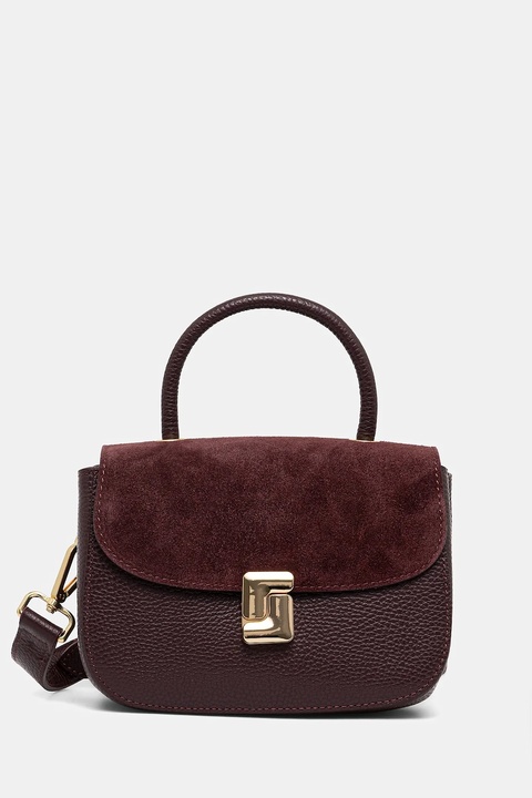 Answear.LAB torebka skórzana kolor bordowy - zdjęcie produktu nr 1