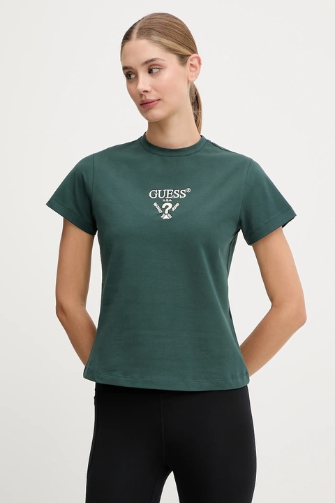 Guess t-shirt COLETTE damski kolor zielony V4YI21 KCDH1 - zdjęcie produktu nr 1