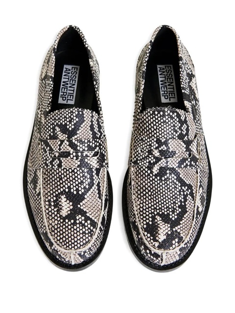 Essentiel Antwerp snake-effect loafers - Black - zdjęcie produktu nr 1