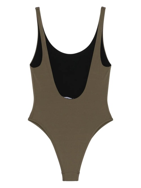 Balmain logo-appliqué swimsuit - Green - zdjęcie produktu nr 2