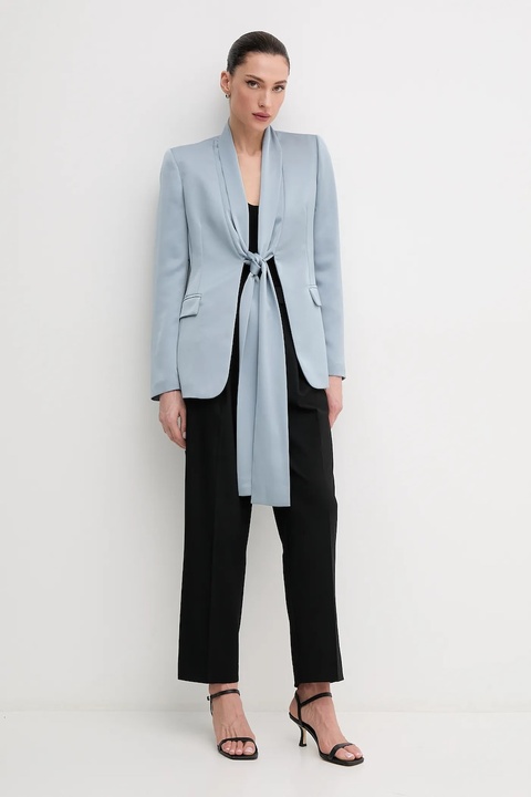 Sandro Ferrone marynarka kolor niebieski jednorzędowa gładka S23XBEBORIELLO - zdjęcie produktu nr 2