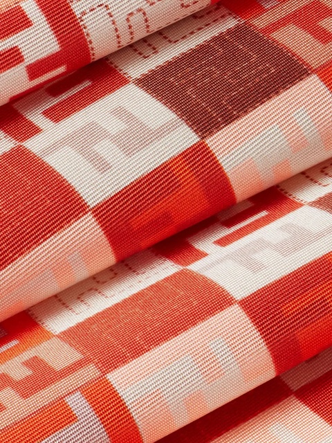 FENDI checkered silk scarf - Orange - zdjęcie produktu nr 2