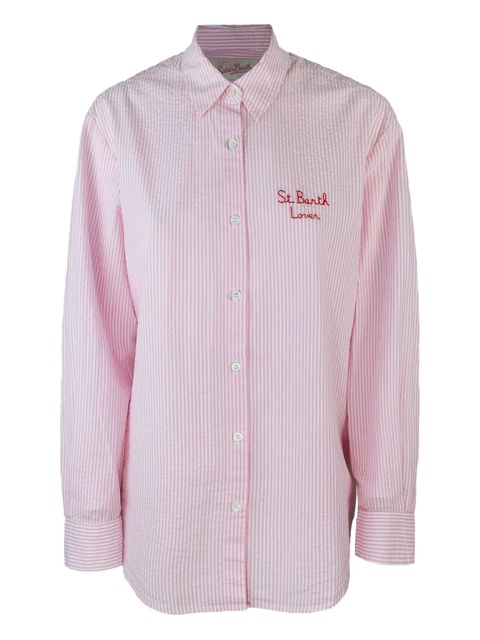 MC2 Saint Barth Brigitte Snoopy-print striped shirt - Pink - zdjęcie produktu nr 1